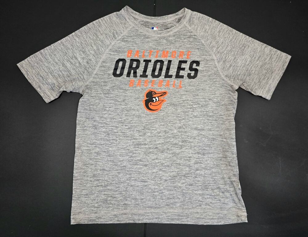 Baltimore Orioles Mens Med Gray MLB Licensed Dry Fit Short Sleeve Tee